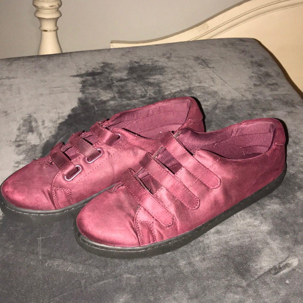 Burgundy Wide Loafers